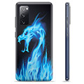 Samsung Galaxy S20 FE TPU-hoesje - Blue Fire Dragon