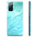 Samsung Galaxy S20 FE TPU Hoesje - Blauw Marmer