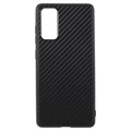 Samsung Galaxy S20 FE TPU Hoesje - Carbon Fiber - Zwart