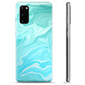 Samsung Galaxy S20 TPU Hoesje - Blauw Marmer