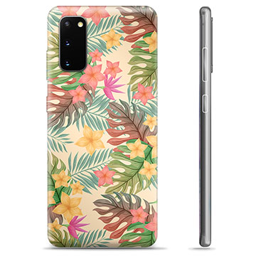 Samsung Galaxy S20 TPU Hoesje - Roze Bloemen