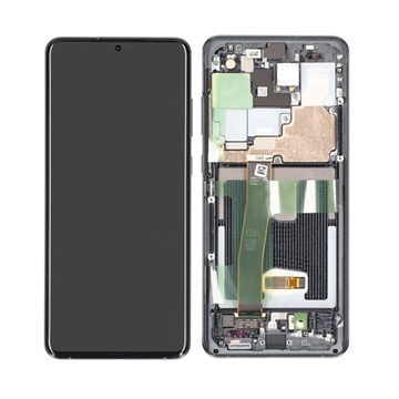 Samsung Galaxy S20 Ultra 5G Voorzijde Cover & LCD Display GH82-22271A - Zwart