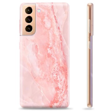 Samsung Galaxy S21+ 5G TPU-hoesje - Roze Marmer