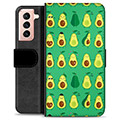 Samsung Galaxy S21 5G Premium Portemonnee Hoesje - Avocado Patroon