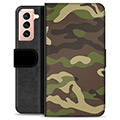 Samsung Galaxy S21 5G Premium Portemonnee Hoesje - Camo