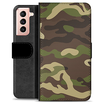 Samsung Galaxy S21 5G Premium Portemonnee Hoesje - Camo