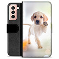 Samsung Galaxy S21 5G Premium Portemonnee Hoesje - Hond