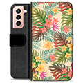 Samsung Galaxy S21 5G Premium Wallet Hoesje - Roze Bloemen