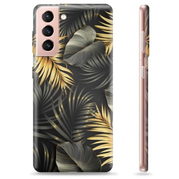 Samsung Galaxy S21 5G TPU Hoesje - Gouden Bladeren