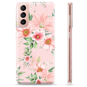 Samsung Galaxy S21 5G TPU-hoesje - Aquarel Bloemen