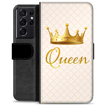 Samsung Galaxy S21 Ultra 5G Premium Portemonnee Hoesje - Queen