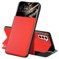 Samsung Galaxy S22 5G Front Smart View Flip Hoesje - Rood