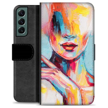 Samsung Galaxy S22+ 5G Premium Portemonnee Hoesje - Abstract Portret