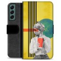 Samsung Galaxy S22+ 5G Premium Portemonnee Hoesje - Retro-kunst