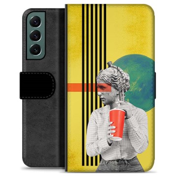 Samsung Galaxy S22+ 5G Premium Portemonnee Hoesje - Retro-kunst