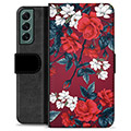 Samsung Galaxy S22+ 5G Premium Wallet Hoesje - Vintage Bloemen