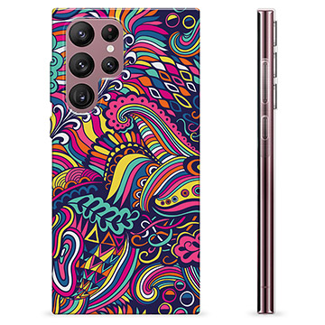 Samsung Galaxy S22 Ultra 5G TPU-hoesje - Abstracte bloemen