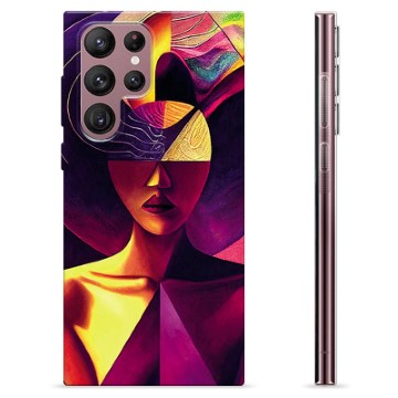 Samsung Galaxy S22 Ultra 5G TPU-hoesje - Kubistisch Portret