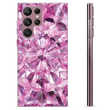 Samsung Galaxy S22 Ultra 5G TPU-hoesje - Roze Kristal