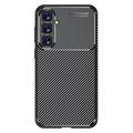 Samsung Galaxy S23 FE Beetle Koolstofvezel TPU Hoesje - Zwart