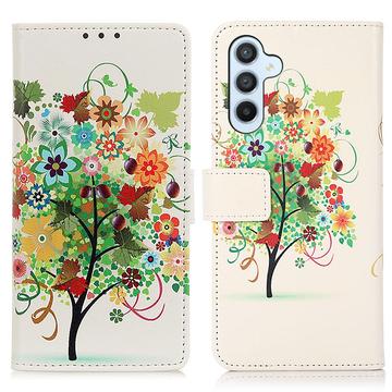 Samsung Galaxy S23 FE Glam Series Portemonnee Hoesje - Bloeiende Boom / Kleurrijke