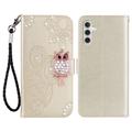 Samsung Galaxy S23 FE Uil Strass Portemonnee Hoesje