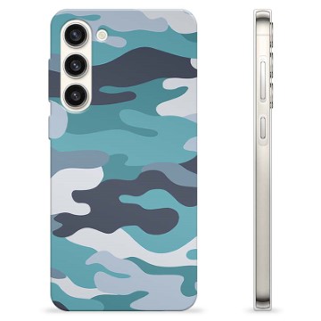 Samsung Galaxy S23+ 5G TPU-hoesje - Blauwe Camouflage