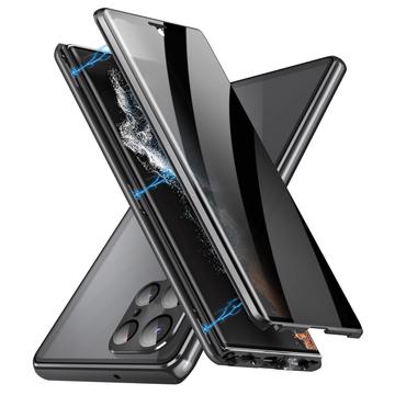 Samsung Galaxy S23 Ultra 5G Magnetisch Cover met Gehard Glas - Privacy