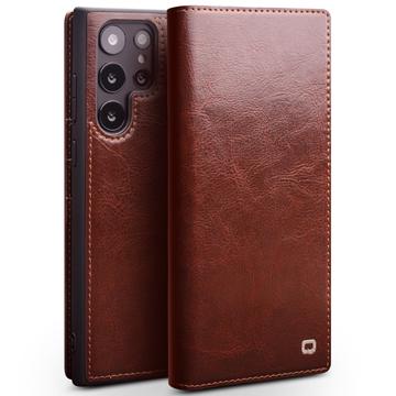 Samsung Galaxy S23 Ultra 5G Qialino Classic Wallet Leren Hoesje