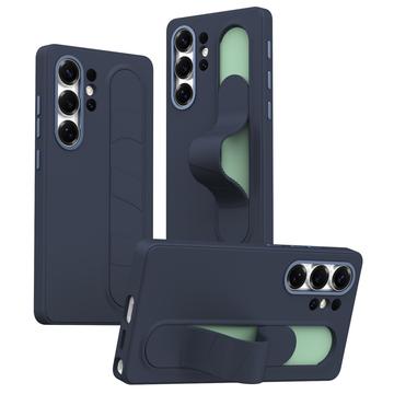 Samsung Galaxy S23 Ultra Slim Hybride Hoesje met Staande Grip - Saffier