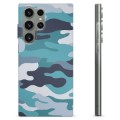 Samsung Galaxy S23 Ultra 5G TPU-hoesje - Blauwe Camouflage