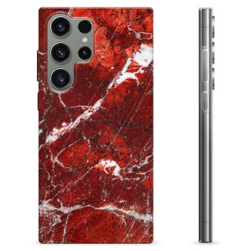 Samsung Galaxy S23 Ultra 5G TPU-hoesje - Rode Marmer