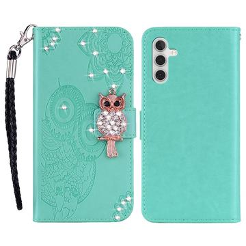 Samsung Galaxy S24 FE Uil Strass Portemonnee Hoesje