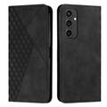 Samsung Galaxy S24 FE Ruitpatroon Portemonnee Hoesje met Magnetische Sluiting