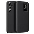 Samsung Galaxy S24 FE Smart Clear View Flip Hoesje met kaartsleuf - Zwart