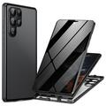 Samsung Galaxy S24 Ultra Magnetisch Hoesje met Gehard Glas - Privacy