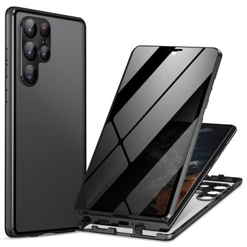 Samsung Galaxy S24 Ultra Magnetisch Hoesje met Gehard Glas - Privacy