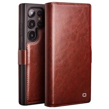 Samsung Galaxy S24 Ultra Qialino Classic Wallet Leren Hoesje