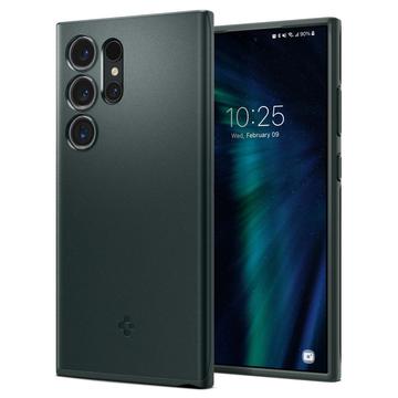 Samsung Galaxy S24 Ultra Spigen Thin Fit Hybride Hoesje - Donkergroen