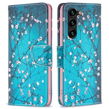 Samsung Galaxy S24+ Wonder Series Portemonnee Hoesje - Wit Bloemen