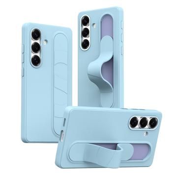 Samsung Galaxy S24+ Slim Hybride Hoesje met Staande Grip - Blauw