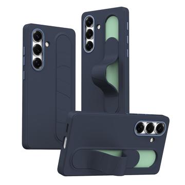 Samsung Galaxy S24+ Slim Hybride Hoesje met Staande Grip - Saffier