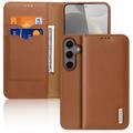 Samsung Galaxy S25 Dux Ducis Hivo Wallet Leren Hoesje - Bruin