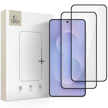 Samsung Galaxy S25 Edge Tech-Protect Glass Fit+ Glazen Screenprotector - 2 st. - Zwart