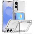 Samsung Galaxy S25 Edge Transparante Hoesje met Kaarthouder