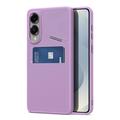 Samsung Galaxy S25 Edge Dux Ducis Rafi II Magnetische hoes met kickstand en kaartsleuven - Paars