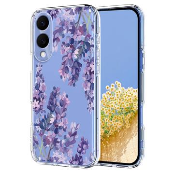 Samsung Galaxy S25 Edge TPU-hoesje met bloemenpatroon - Blauweregen