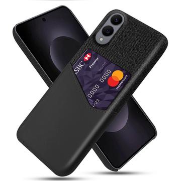 Samsung Galaxy S25 Edge KSQ Hoesje met Kaartenzak - Zwart