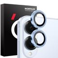 Samsung Galaxy S25 Edge Northjo Camera Lens Beschermer Set - Blauw