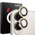 Samsung Galaxy S25 Edge Northjo Camera Lens Beschermer Set - Goud
